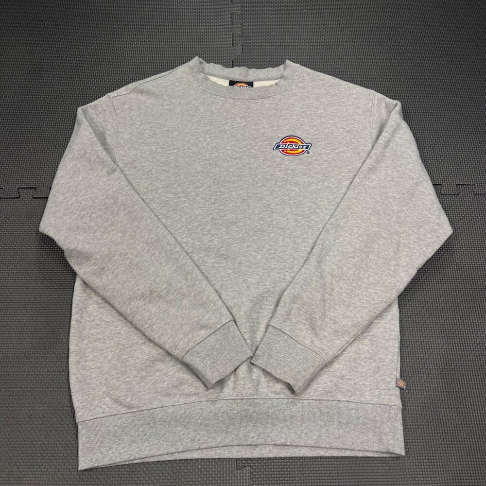 Dickies Gray Crewneck Sweatshirt S Cotton Blend Mens Casual